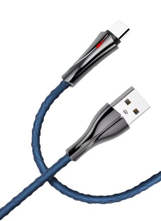 USB C Cable 2.4A Fast Charging 1M Cord Nylon Braided USB Type C Charging Cable With 7 LED Indicator   Compatible for Samsung S21 S20 Note 20 10 9 Huawei P30 P20 Lite - pzsku/ZE0AE7A70B714AEA55D19Z/45/_/1690875215/49515a9c-bed0-43bb-af0f-9292b41672de
