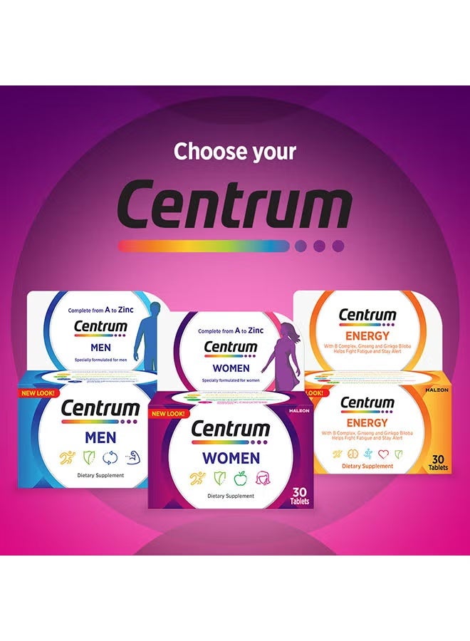 Centrum Men Centrum Women Specially Formulated Multivitamin for Women, 30 Tablets - Image 4