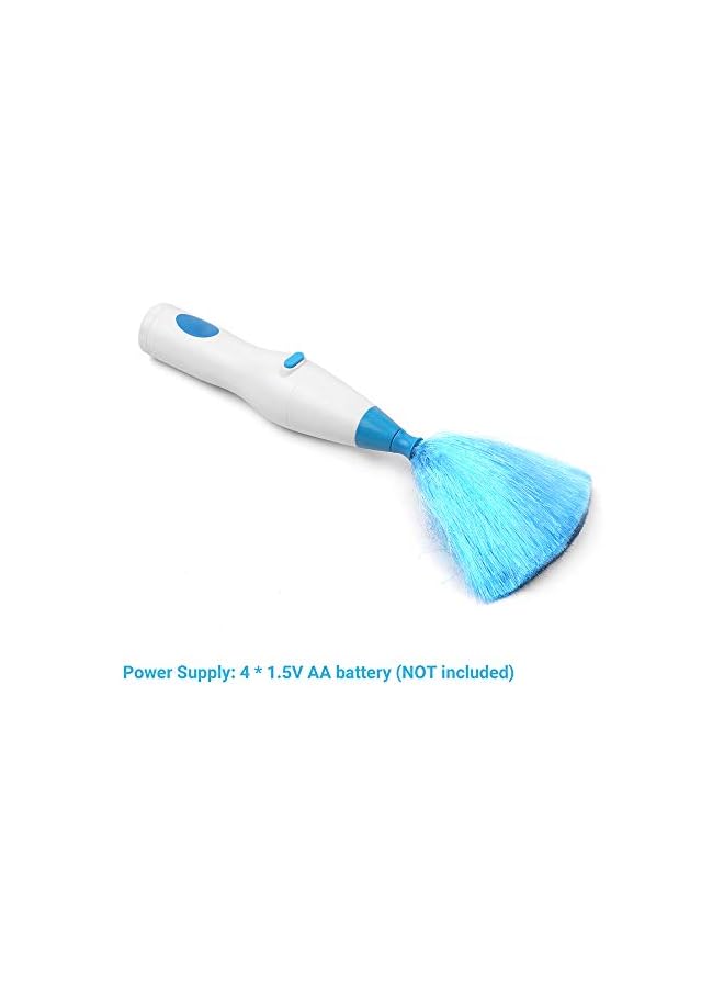 promass Handheld Battery Operated Electric Spin Duster Feather Duster Retractable Microfiber Cleaning Brush Hand Dust Duster Brush Dust Removal Tool with 2 Brush Head - Image 4