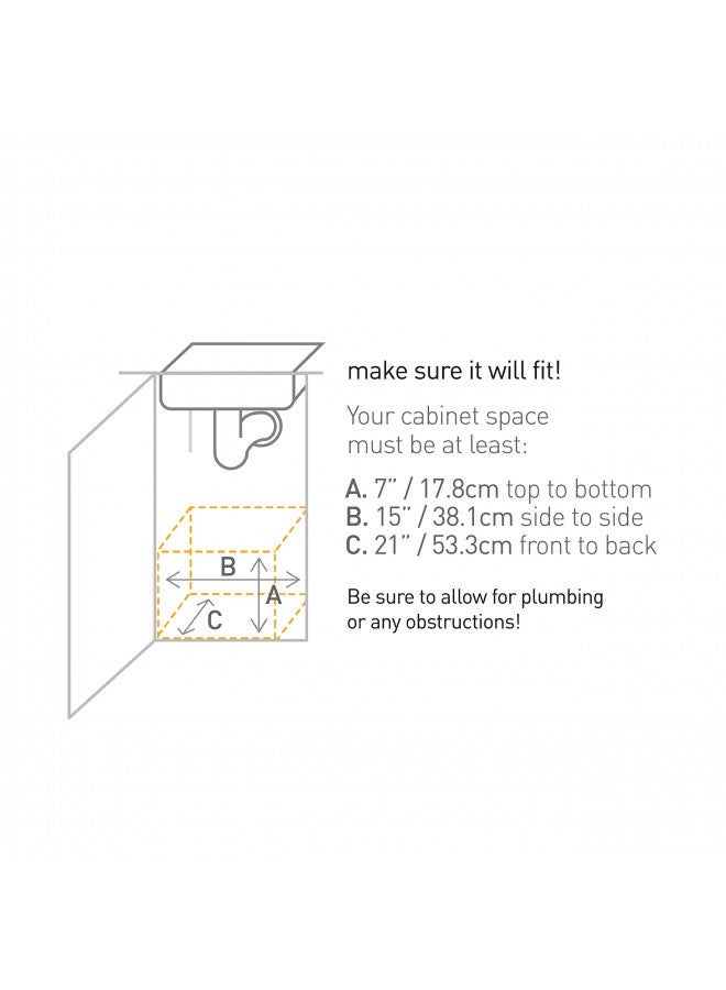 simplehuman Simplehuman 14 Inch Pull-Out Cabinet Organizer, Heavy-Gauge Steel Frame  - Image 4