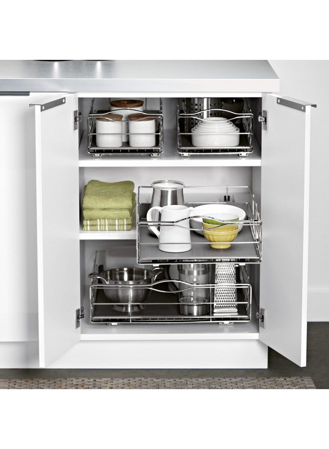 simplehuman Simplehuman 14 Inch Pull-Out Cabinet Organizer, Heavy-Gauge Steel Frame  - Image 1