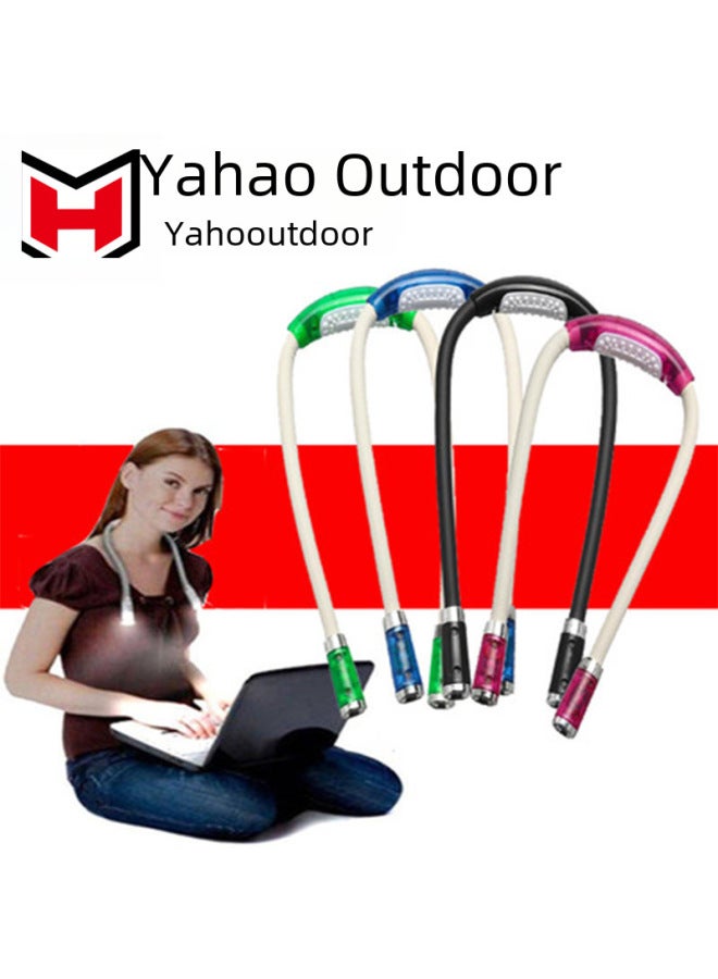 Portable Necklace Light Led Reading Lighting Hanging Lamp Exploration Light Book Neck Lamp Carry-on Decorative Lighting-Color:Green  - Image 2