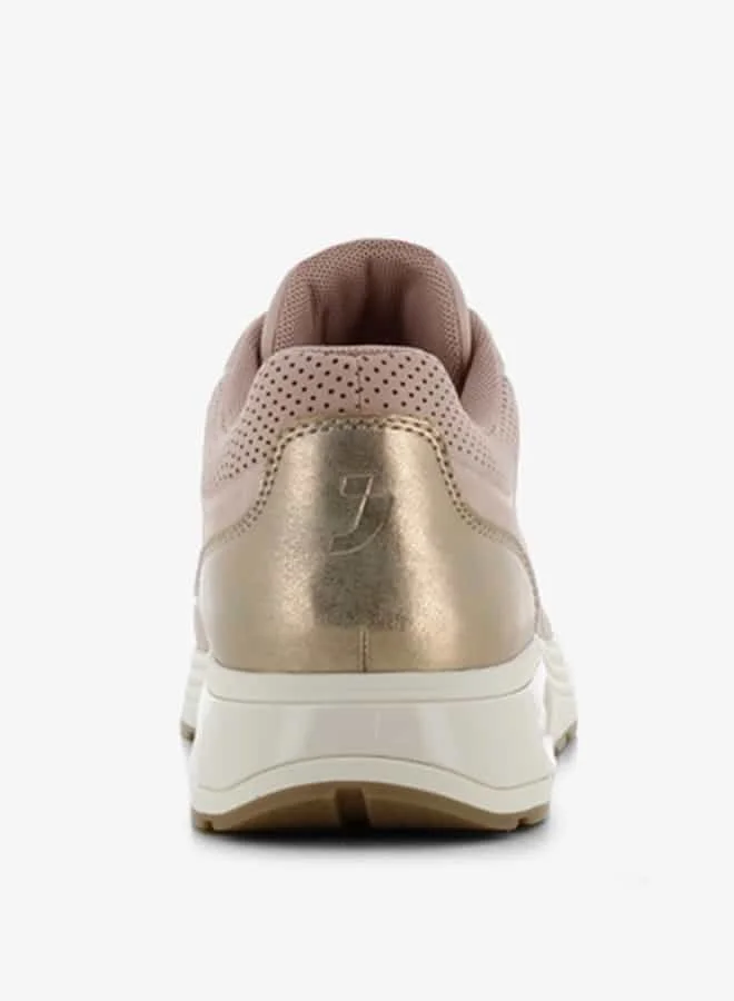 SJ Women's Textured Sneakers with Lace-Up Closure