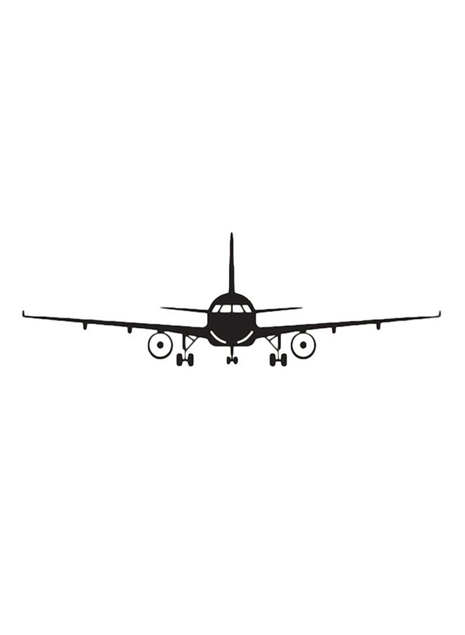 Airplane Wall Sticker Black 130x50mm - Image 1