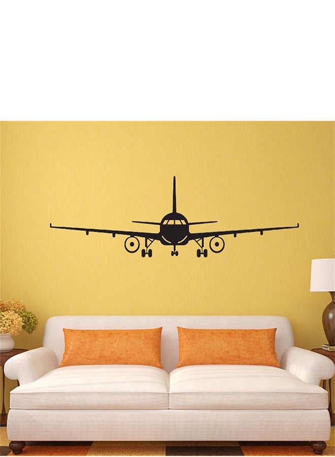 Airplane Wall Sticker Black 130x50mm - Image 4