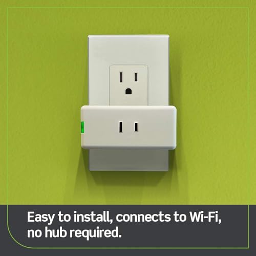 Leviton Decora Smart Dimmer Plug, Wi-Fi 2nd Gen, Works with Matter, My Leviton, Alexa, Google Assistant, Apple Home/Siri & Wire-Free Anywhere Companions for Switched Outlet, D23LP-1RW, White - Image 3