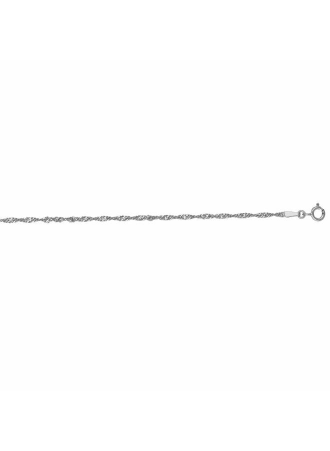 Ritastephens Sterling Silver Singapore Shiny Sparkle Link Chain Necklace and Foot Chain Anklet (10, 11, 18, 20 Inches) - Image 2