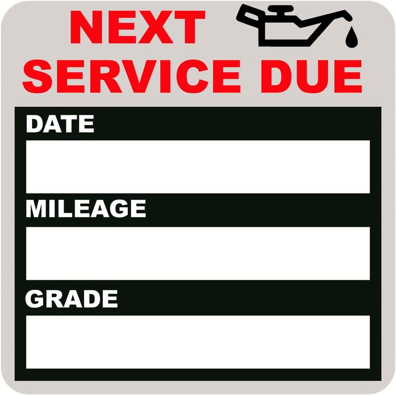 JINCH Oil Change Stickers Static Cling 120pcs 2x2 Inches Oil Change Reminder Sticker for Windshield with No Residue Clear Next Service Due Labels for Car Auto Vehicle Window