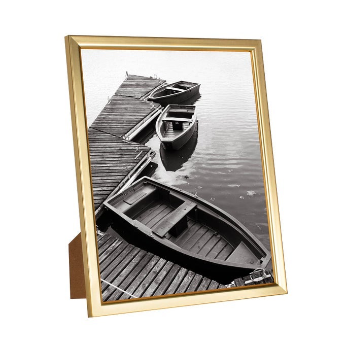 8X10 PICTURE FRAMES GOLD PHOTO FRAMES FOR WALL OR TABLETOP DISPLAY SIMPLE DESIGN GLOSSY FINISH FRAME PERFECT FOR HOME DECORATION OFFICE HOTEL AND VARIOUS CEREMONIES PRATIES