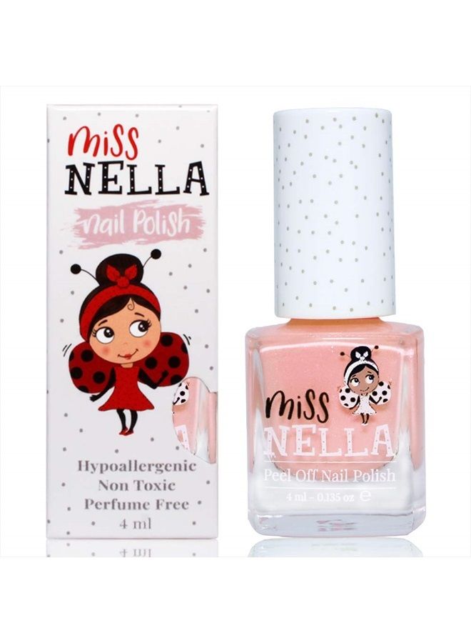 Miss NELLA collection PEACH SLUSHIE –Safe Special Peach glitter Nail Polish for Kids, Non-Toxic & Odor Free Formula for Children and Toddlers, Natural Water Based for Easy Peel Off  - Image 1