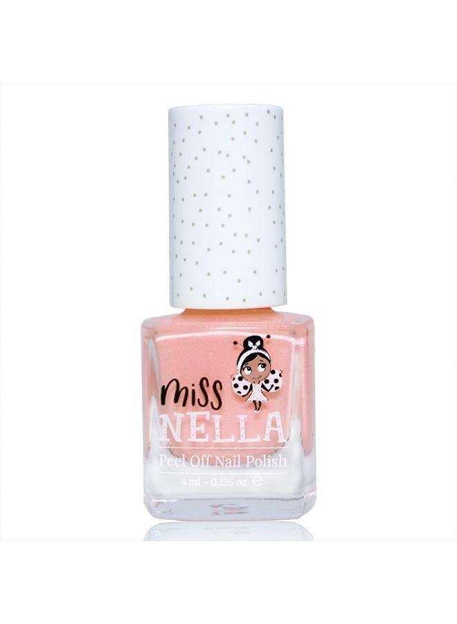Miss NELLA collection PEACH SLUSHIE –Safe Special Peach glitter Nail Polish for Kids, Non-Toxic & Odor Free Formula for Children and Toddlers, Natural Water Based for Easy Peel Off  - Image 2