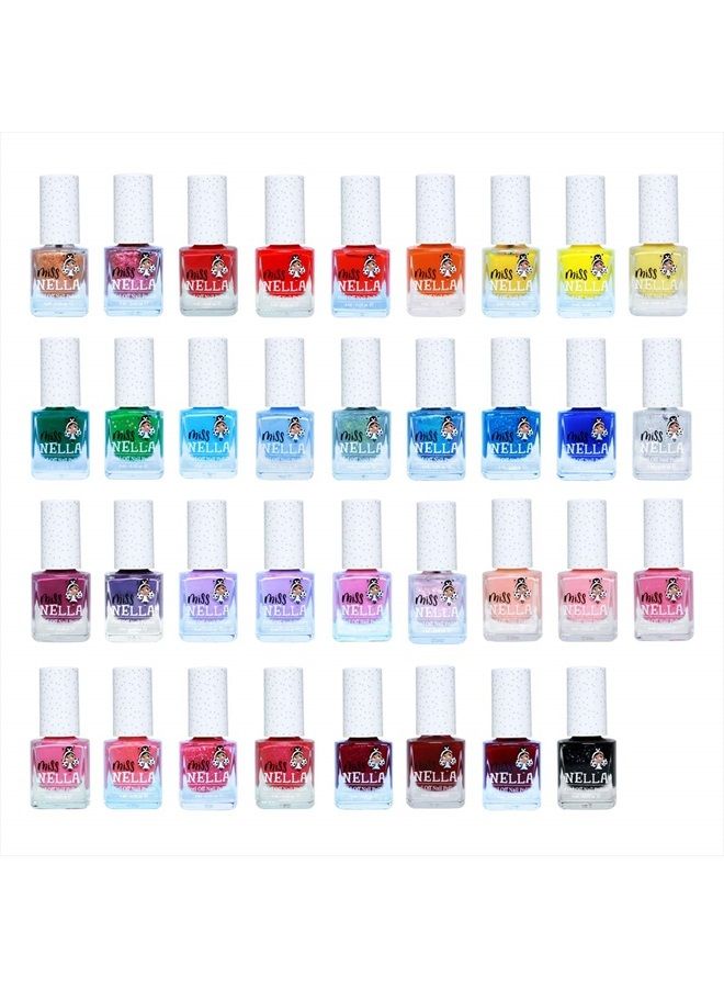 Miss NELLA collection PEACH SLUSHIE –Safe Special Peach glitter Nail Polish for Kids, Non-Toxic & Odor Free Formula for Children and Toddlers, Natural Water Based for Easy Peel Off  - Image 5