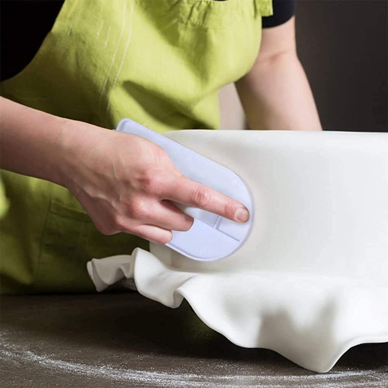 Cake Smoother Icing Scraper Tool Pastry Cream Polisher Finisher White - Image 2