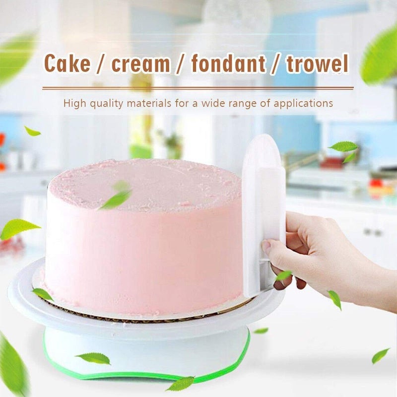 Cake Smoother Icing Scraper Tool Pastry Cream Polisher Finisher White - Image 5