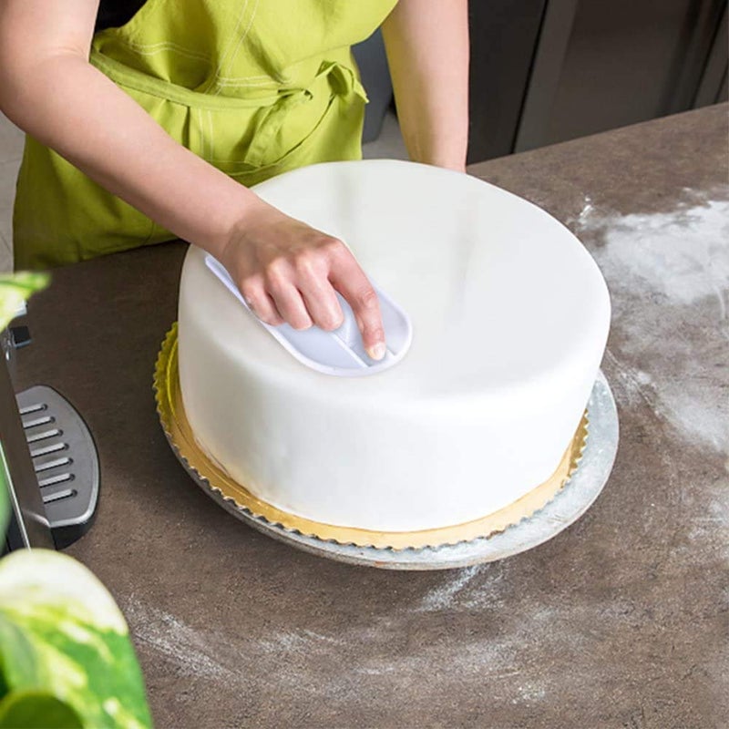 Cake Smoother Icing Scraper Tool Pastry Cream Polisher Finisher White - Image 4