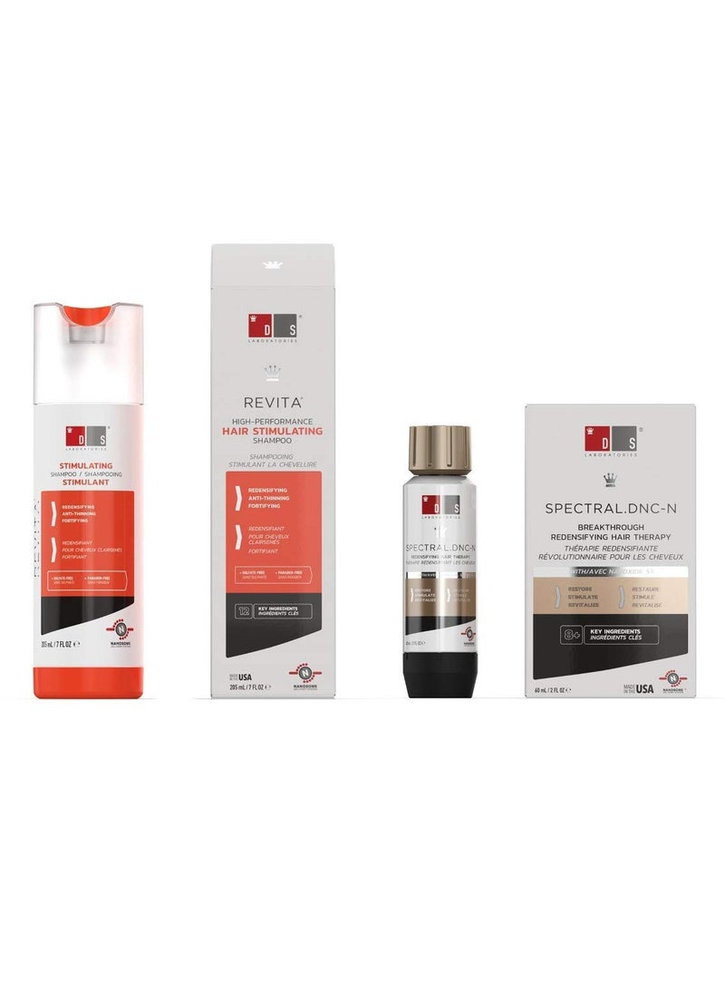 DS LABORATORIES Revita Shampoo and Spectral.DNC-N Serum for Hair Thinning by DS Laboratories - Hair Thinning Bundle for Men and Women, Experience Fuller, Thicker Hair, Packaging May Vary (7 fl oz)  - Image 1