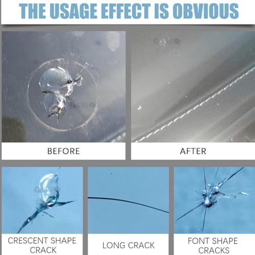 GAABHO Car Windshield Crack Repair Kit, Glass Repair Liquid for Cracks for Fix Auto Windshield Glass Cracks, Car Window Glass Repair Tool Set for Quick and Easy Auto Windshield Scratch Fix (CR1) - Image 4