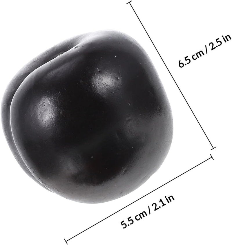 PATKAW Simulation Plum Artificial Fruit Decor, 8pcs Fake Foam Plums for Desktop Ornament, Restaurant Display, Photo Props, Realistic Home Kitchen Scene Adornment - Image 2