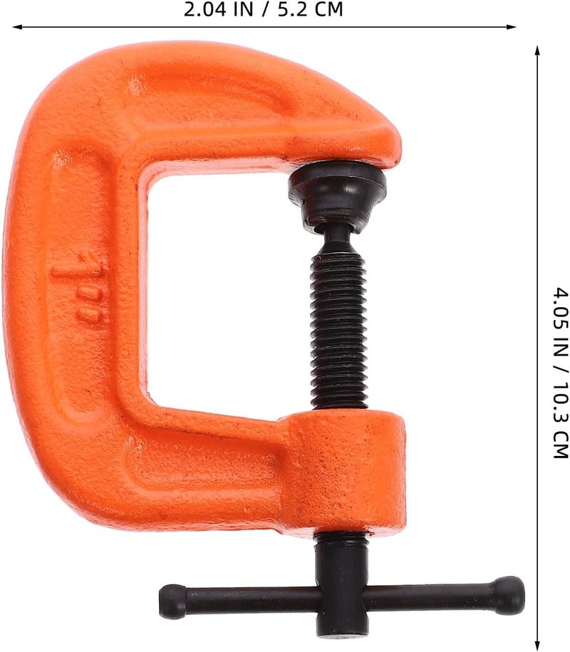 DOITOOL 4pcs 1-inch Universal Table Mount C-clamp Set Industrial Strength Desk Clamp for Woodworking and DIY Projects - Image 2