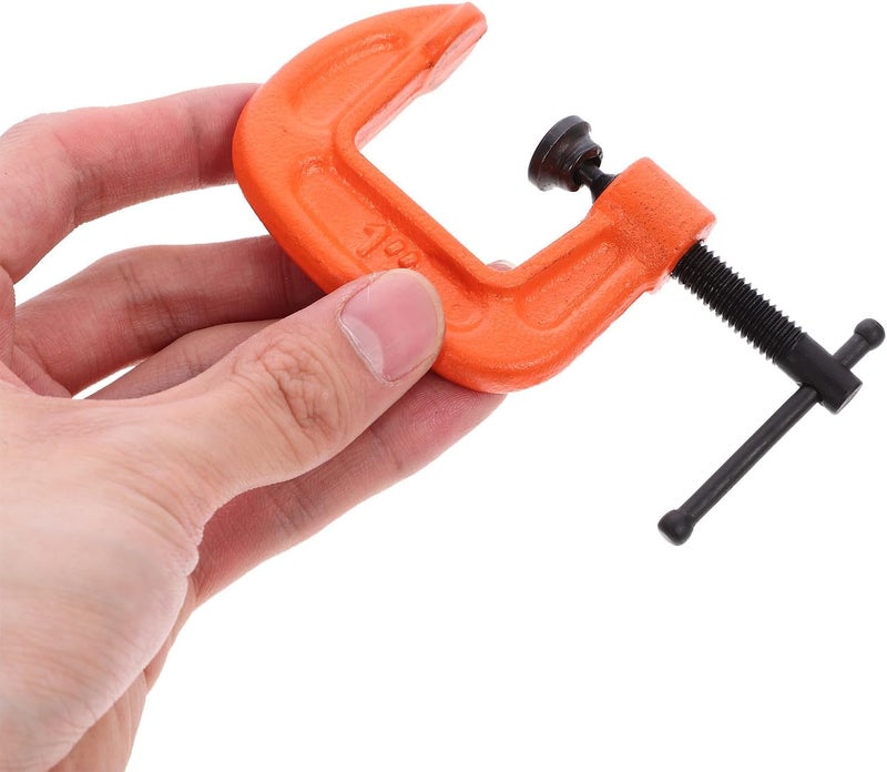 DOITOOL 4pcs 1-inch Universal Table Mount C-clamp Set Industrial Strength Desk Clamp for Woodworking and DIY Projects - Image 4