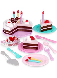 BATTAT Birthday Cake – Plates & Candles Accessories(24 Pcs)  - Image 1