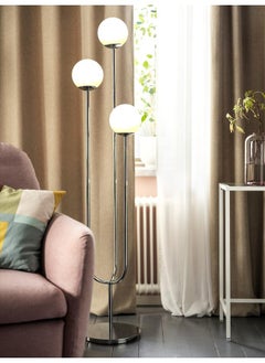 erorex Floor lamp, chrome-plated/opal white glass  - Image 3