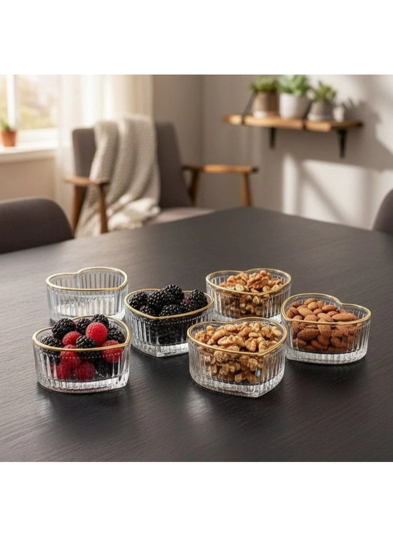 Heart bowl set, 6 pieces - Image 1
