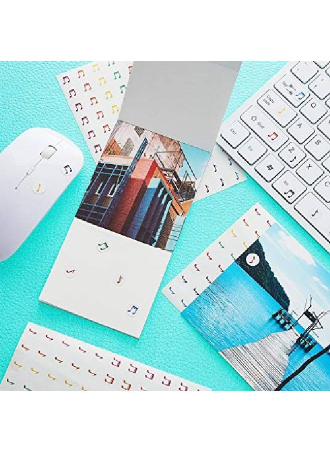 Outus - 1760 Pieces Mini Music Notes Stickers Colorful 20 Sheets Music Sticker Music Sing Notes Musical Sticker For Teachers Students Scrapbooking Planner Calendar - Image 1