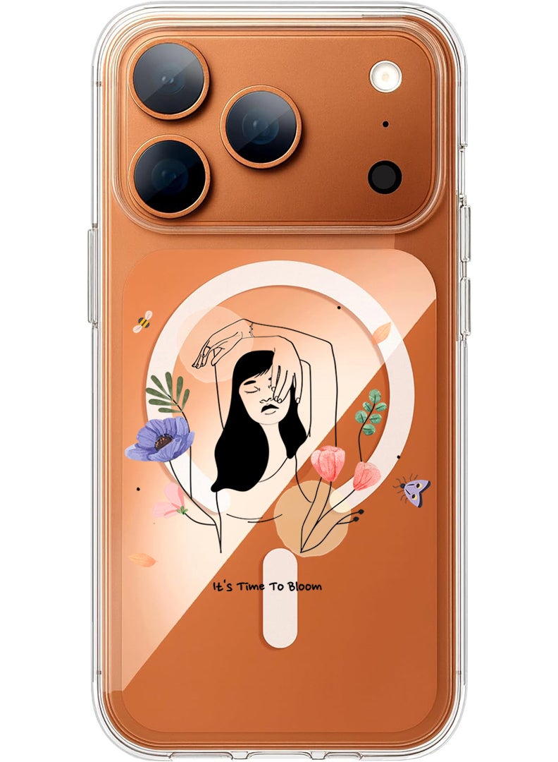 Theodor Magnetic Case for Apple iPhone 17 Pro Compatible with MagSafe Wireless Charging, Shockproof Phone Bumper Cover - Bloom2 - Image 1