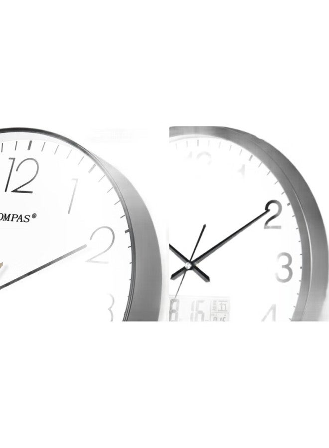 Compas Wall Clock Living Room Creative Simple Quartz Clock Wall Bedroom Clock C3242 Piano Black 28Cm - Image 2