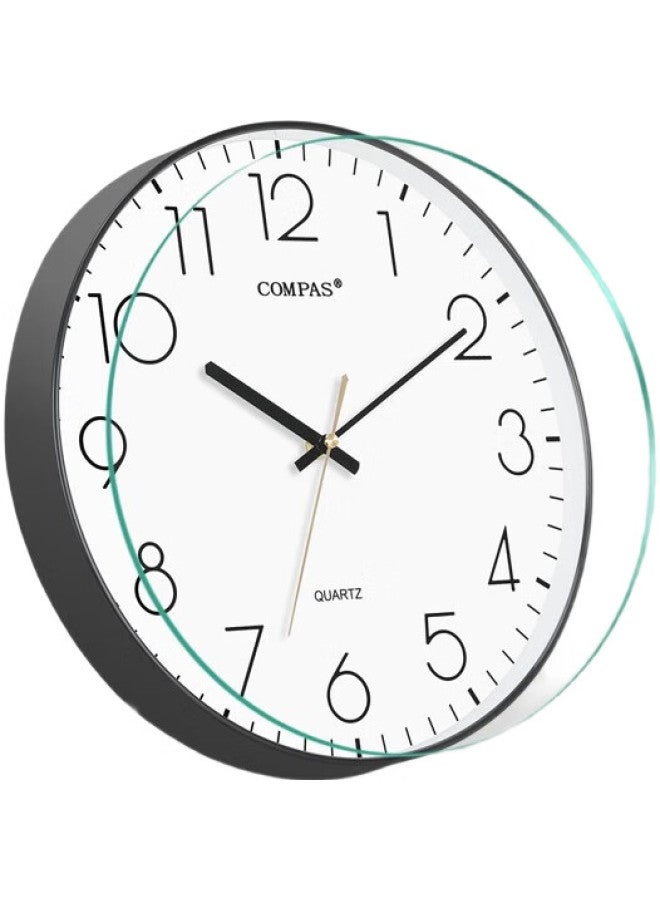 Compas Wall Clock Living Room Creative Simple Quartz Clock Wall Bedroom Clock C3242 Piano Black 28Cm - Image 3