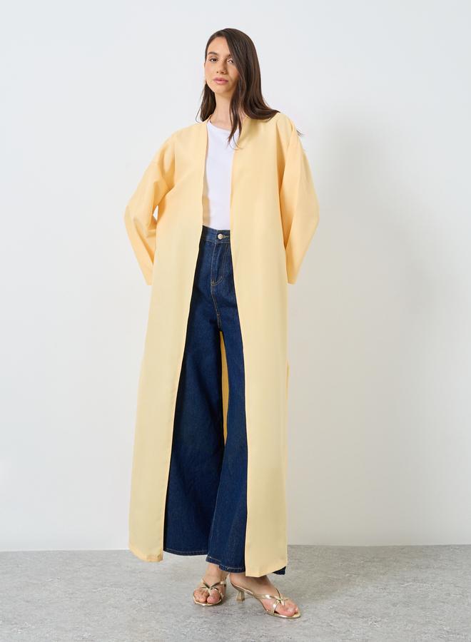 تايك تو عباية بفتحتين جانبيتين صلبة - Image 2