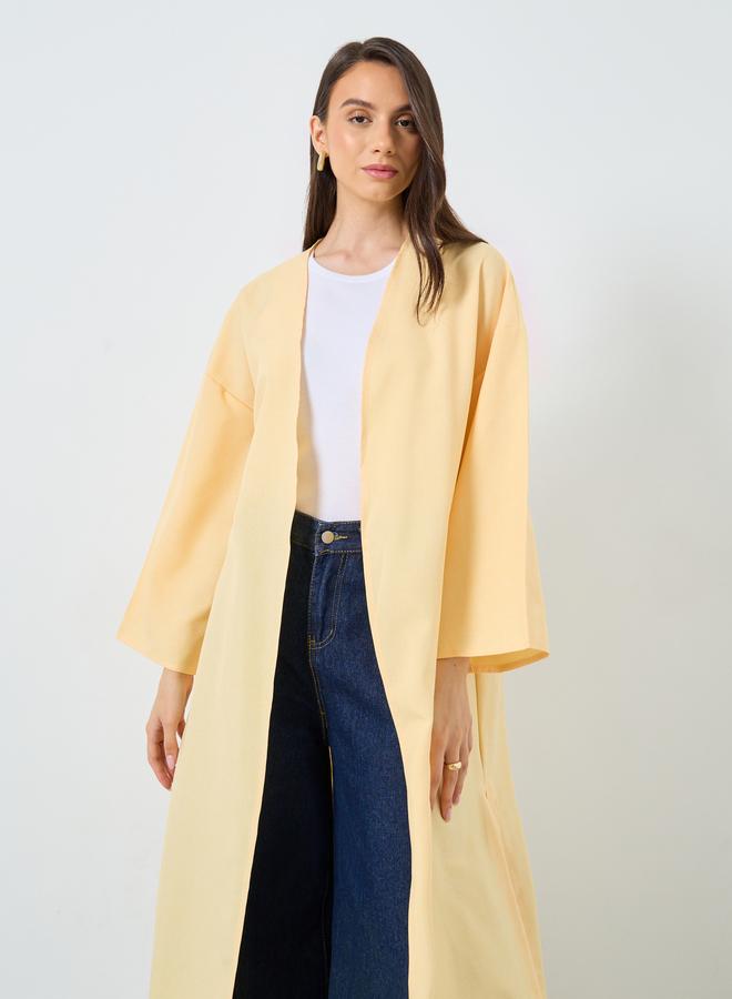 تايك تو عباية بفتحتين جانبيتين صلبة - Image 3