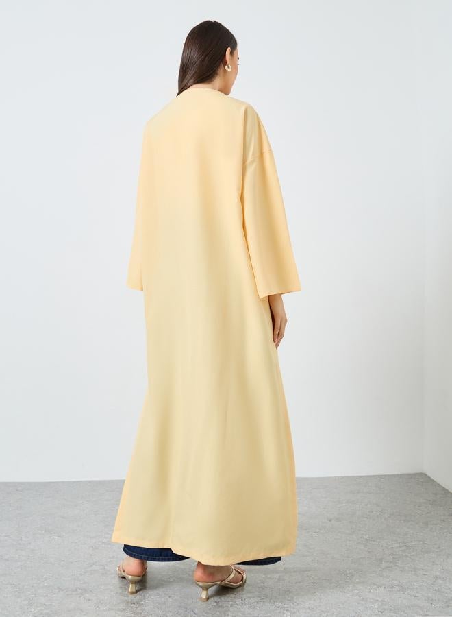 تايك تو عباية بفتحتين جانبيتين صلبة - Image 5