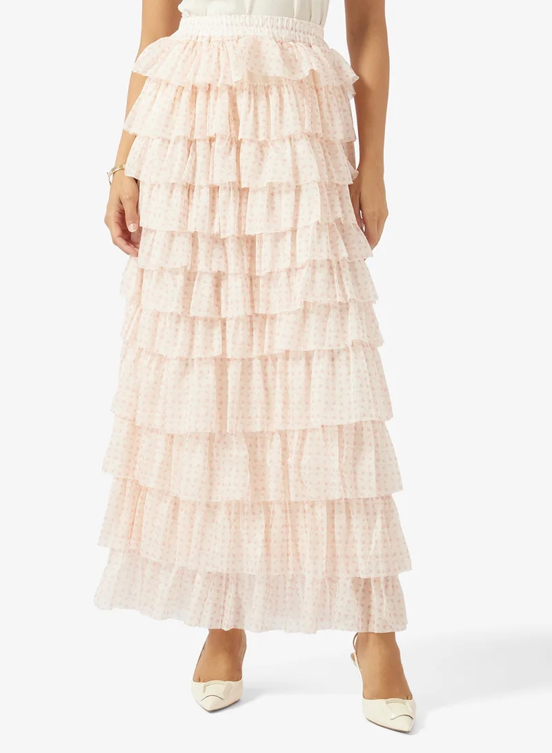 Ella  Puff Sleeves Ruffled Dress for Women | Best Price UAE