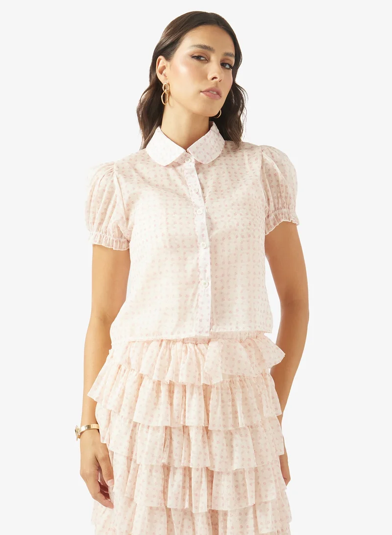 Ella  Puff Sleeves Ruffled Dress for Women | Best Price UAE