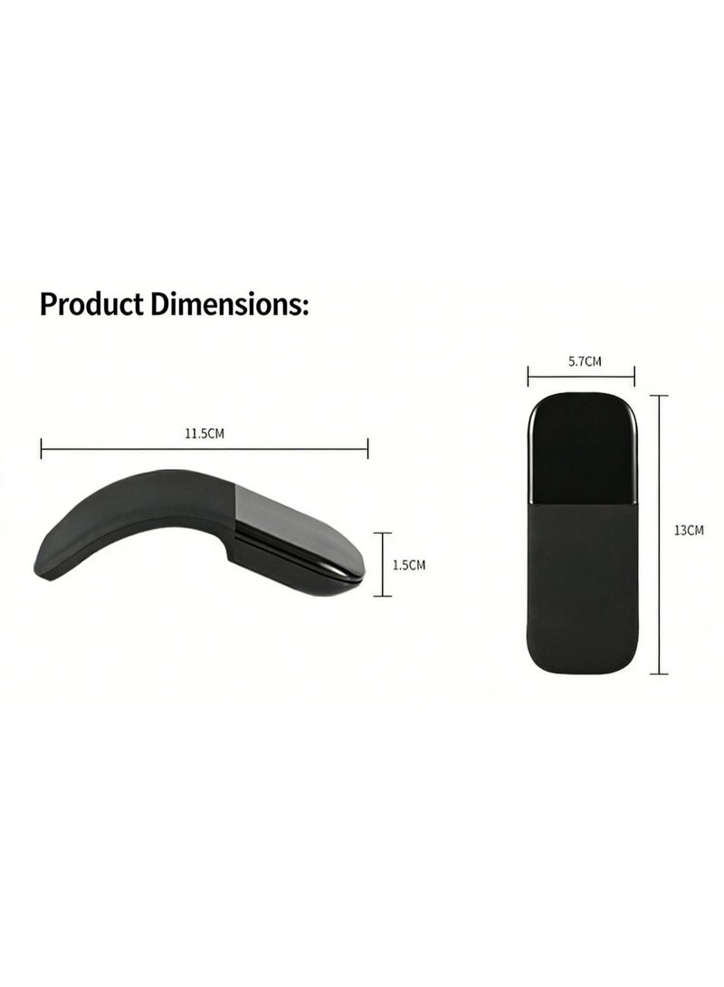 Bluetooth Foldable Wireless Touch Optical Portable Mouse - Image 3