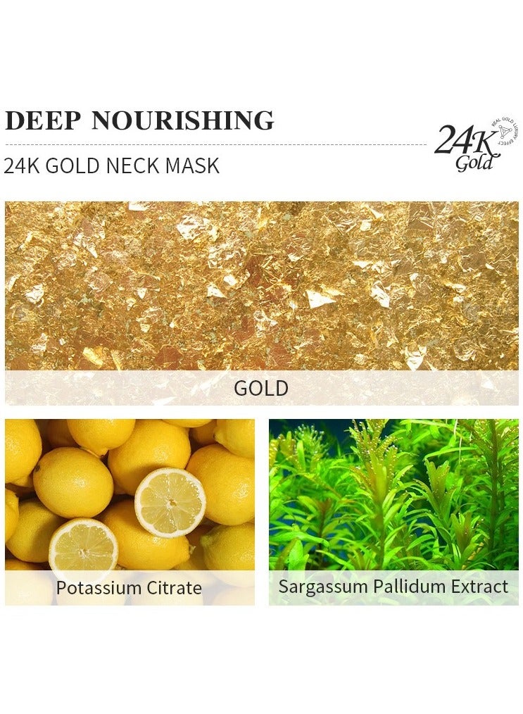 Kormesic 5-Pack 24K Gold Essence Neck Mask 30g - Rejuvenate & Firm Neck Skin - Image 3