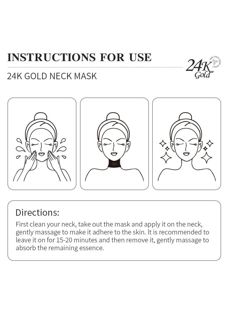 Kormesic 5-Pack 24K Gold Essence Neck Mask 30g - Rejuvenate & Firm Neck Skin - Image 4