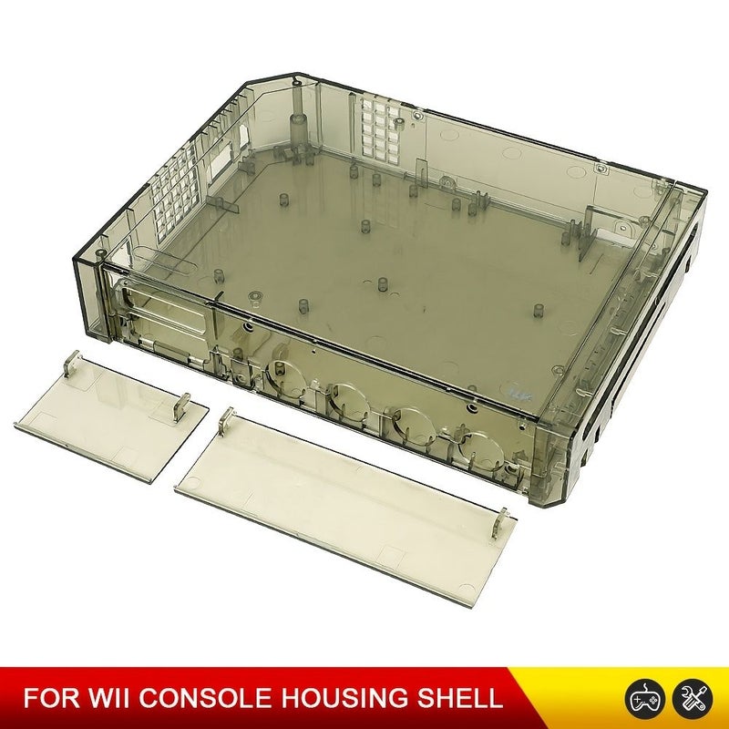 غطاء شل بديل متوافق مع نظام Wii، باللون الأحمر الشفاف، غطاء ألعاب رجعي DIY بدون إلكترونيات - Image 5