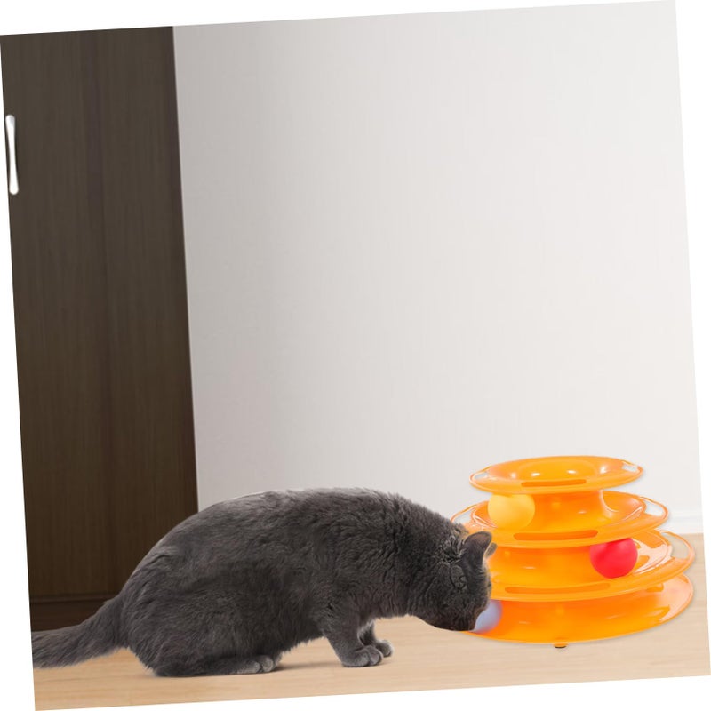 Colorful Cat Turntable Toy With Rotating Balls For Indoor Cats Exercise And Boredom Relief - Image 4