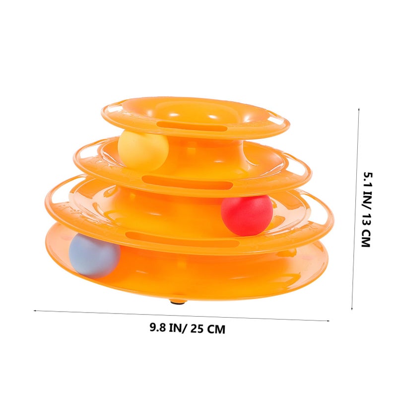 Colorful Cat Turntable Toy With Rotating Balls For Indoor Cats Exercise And Boredom Relief - Image 3