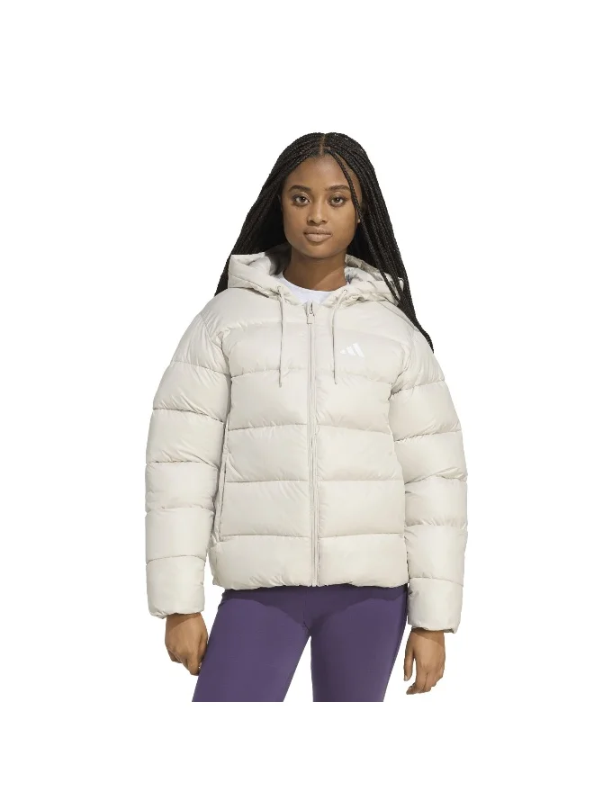 adidas Adidas W Ess Sd P Hd J Beige Jacket (Midweight) Jackets For Women