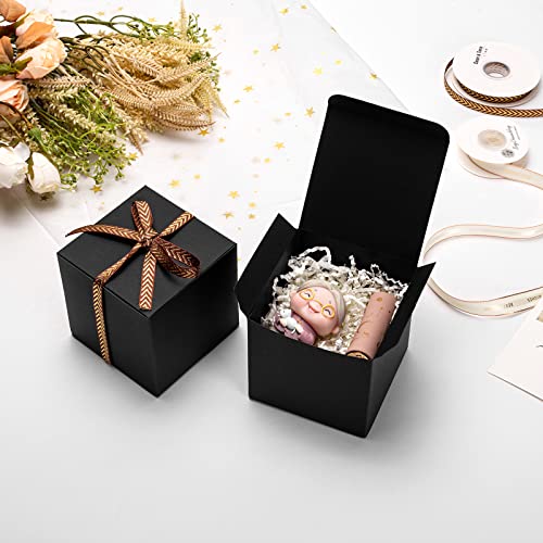Mcfleet Black Gift Boxes with Lids 4x4x4 Inches 10 Pack Groomsmen Proposal Boxes Cardboard Gift Box for Presents, Craft Boxes for Christmas, Wedding, Graduation, Holiday, Birthday Gift Packaging - Image 4