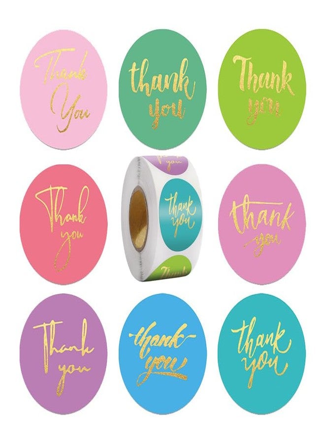Citihomy 500Pcs Thank You Stickers 8 Designs 1 Inch Gold Foil Thank You Sticker for Packaging Thank You Stickers for Small Business Thank You Label Stickers Self-Adhesive Labels for Envelopes,Gift Wrap, Craft - Image 3