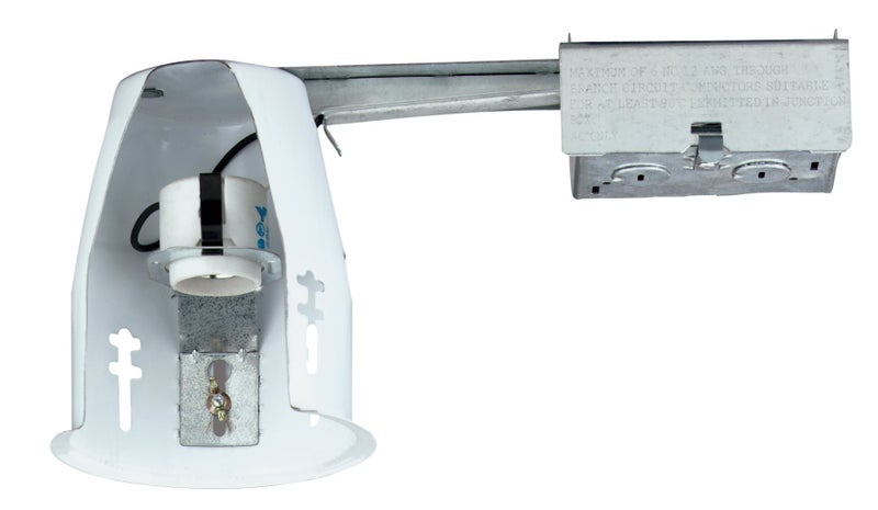 NICOR Lighting 4 inch Remodel Housing, Line voltage, Non-IC (19001AR) , White - Image 2