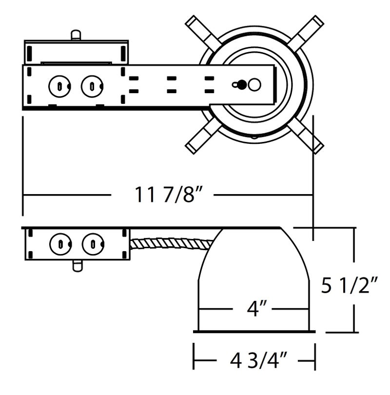NICOR Lighting 4 inch Remodel Housing, Line voltage, Non-IC (19001AR) , White - Image 3