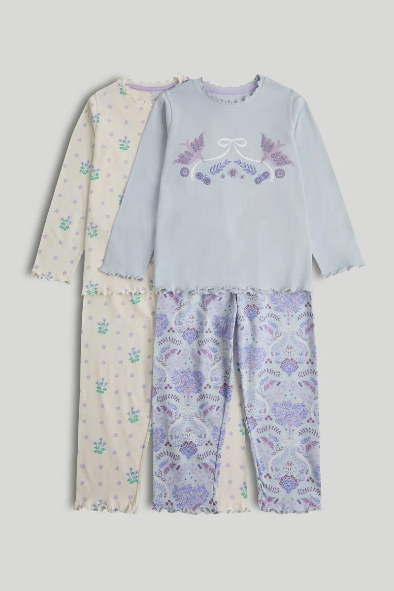 mothercare 2 Pack Floral Pyjamas