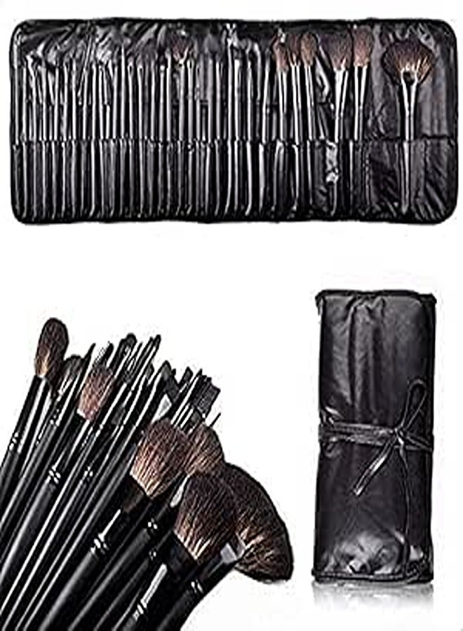 32 Pcs Cosmetic Makeup Eyeshadow Powder Soft Brush Brushes Set Tool Kit Bag Black