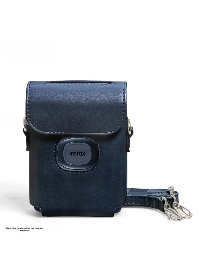 Generic Suitable For Polaroid Mini Link2 Printer Protective Cover PU Leather Bag Shoulder Bag Storage Solid Color Bag-Color:Blue  - Image 1